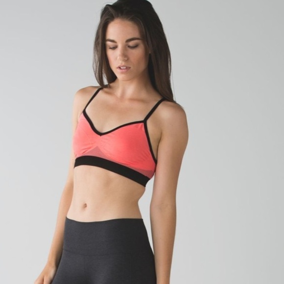 Lululemon Hold Your Om Bra Seamless Heathered Grapefruit Orange - Picture 11 of 11